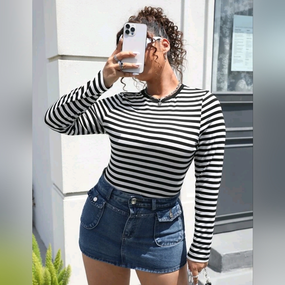 SHEIN Curve 4XL striped tee